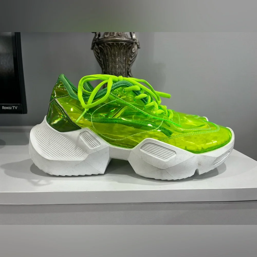YOKI Neon Green Transparent Sneakers - Picture 2 of 8
